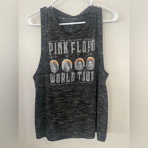 Pink Floyd 1973 World Tour Sleeveless Burnout Tank Top Large